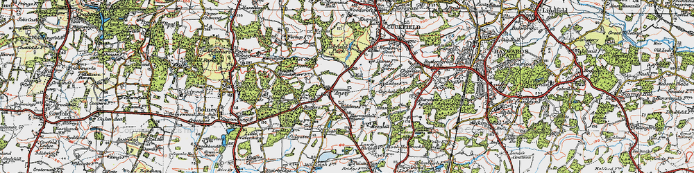 Old map of West Riddens in 1920