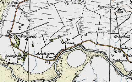 Old map of Bowness Common in 1925