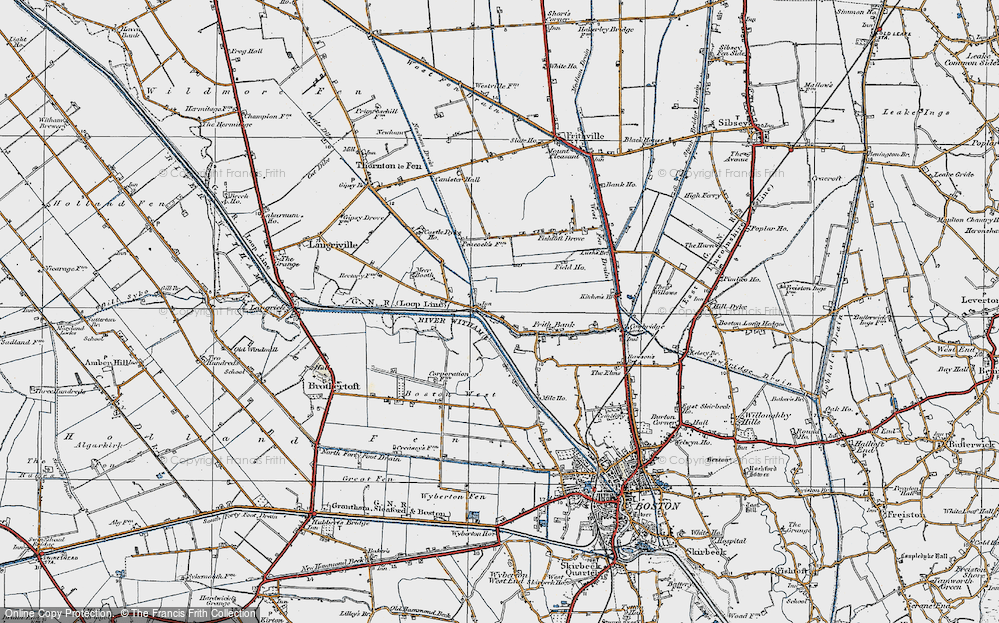 Old Map of Anton's Gowt, 1922 in 1922