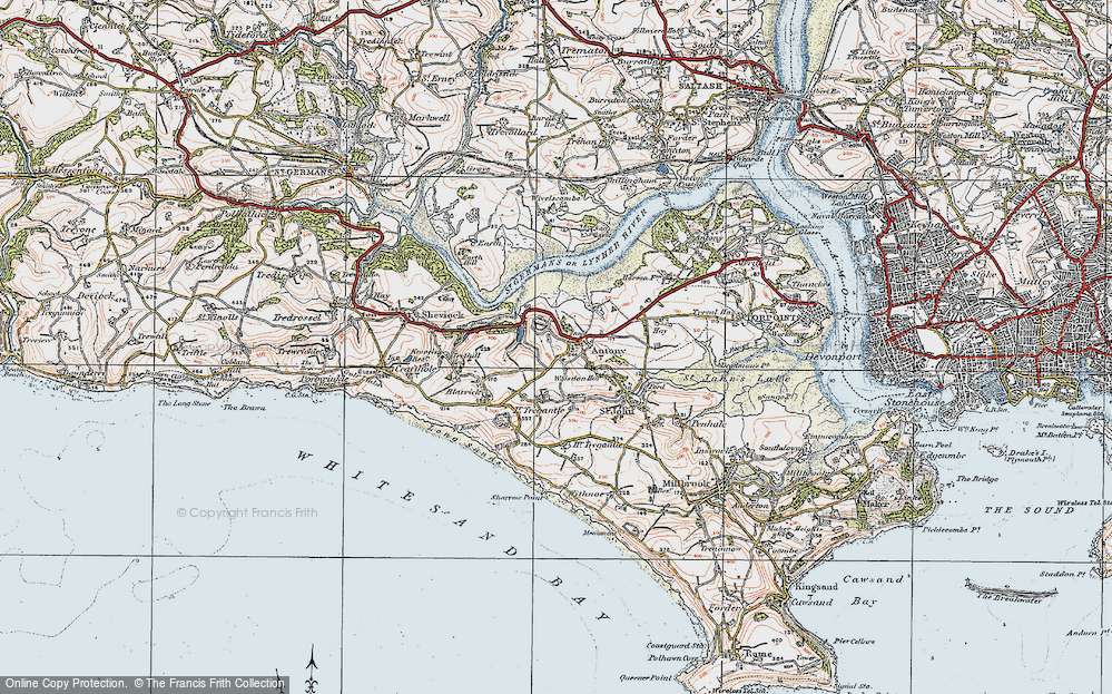 Old Map of Antony, 1919 in 1919