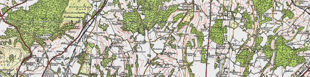Old map of Anvil Green in 1920