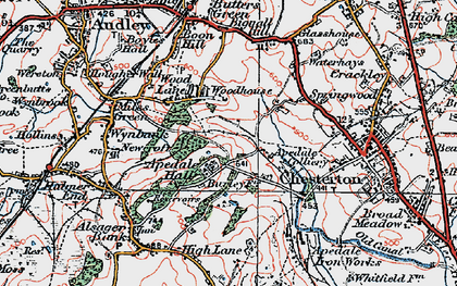 Old map of Apedale in 1921