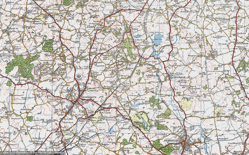 Old Map of Apes Dale, 1919 in 1919