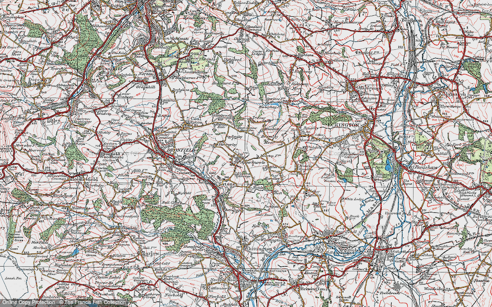 Old Map of Apperknowle, 1923 in 1923