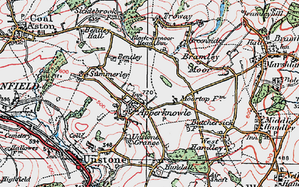 Old map of Apperknowle in 1923