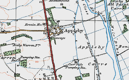 Old map of Appleby in 1924