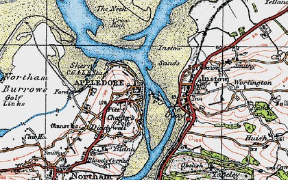 Old map of Appledore in 1919