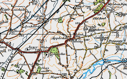 Old map of Leonard Moor in 1919