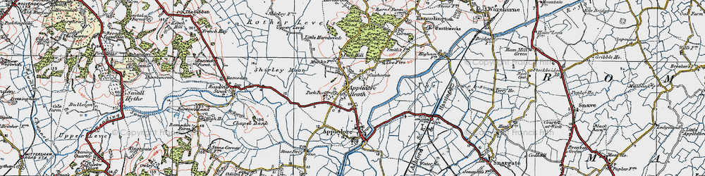 Old map of Appledore Heath in 1921
