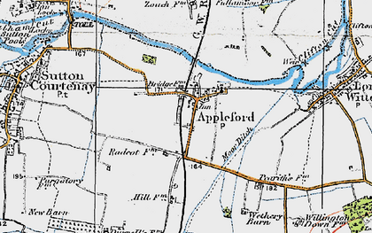 Old map of Appleford in 1919