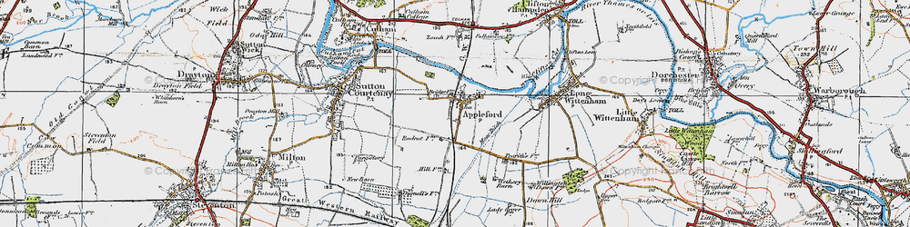 Old map of Appleford in 1919