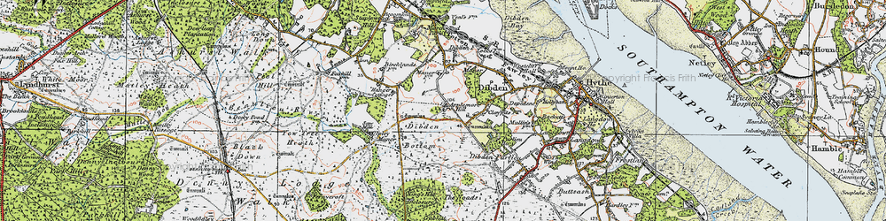 Old map of Yew Tree Heath in 1919