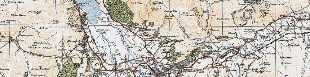 Old map of Applethwaite in 1925
