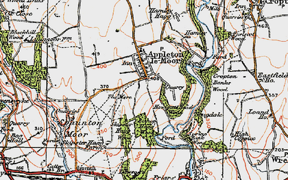 Old map of Bishop Hagg Wood in 1925