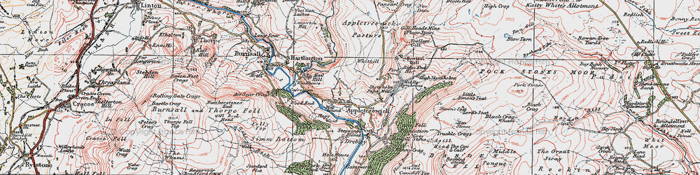 Old map of Appletreewick in 1925