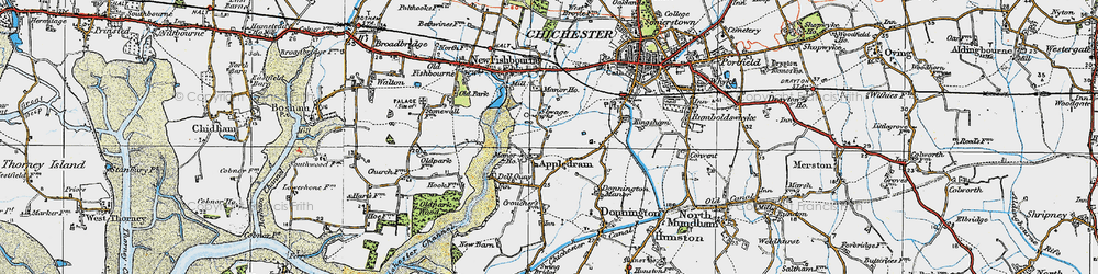 Old map of Apuldram in 1919