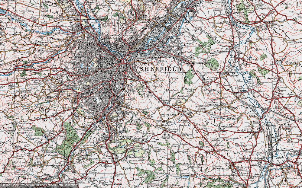 Old Map of Arbourthorne, 1923 in 1923