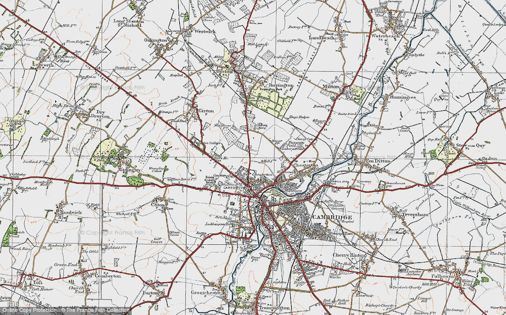 Old Map of Arbury, 1920 in 1920