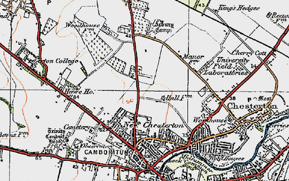 Old map of Arbury in 1920