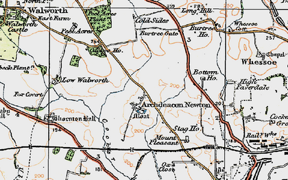 Old map of Burtree Gate in 1925