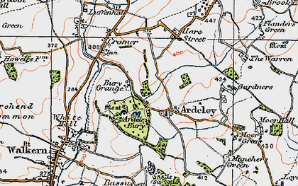 Old map of Ardeley in 1919