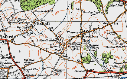 Old map of Ardens Grafton in 1919