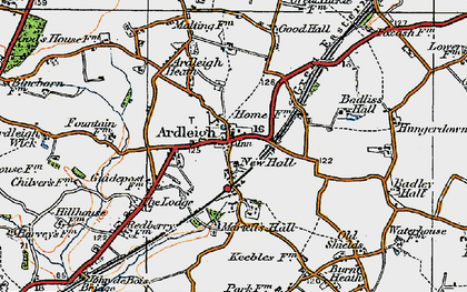 Old map of Ardleigh in 1921