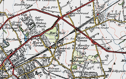 Old map of Ardleigh Green in 1920