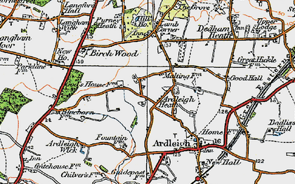 Old map of Ardleigh Heath in 1921