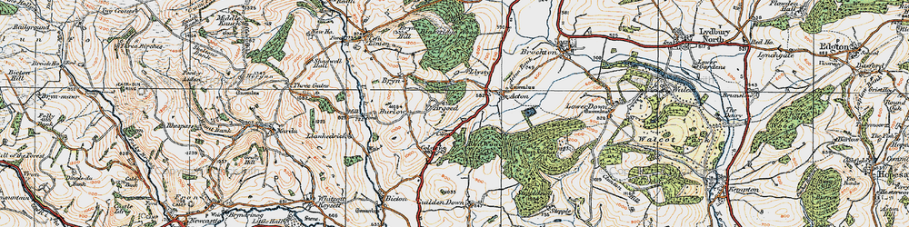 Old map of Argoed in 1920