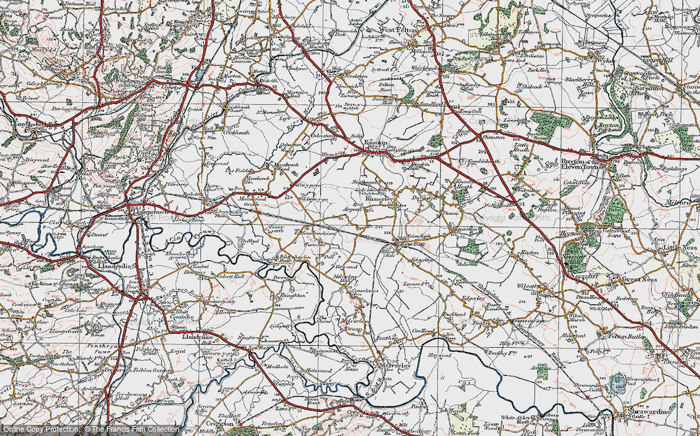 Old Map of Argoed, 1921 in 1921
