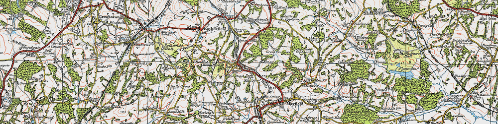 Old map of Argos Hill in 1920