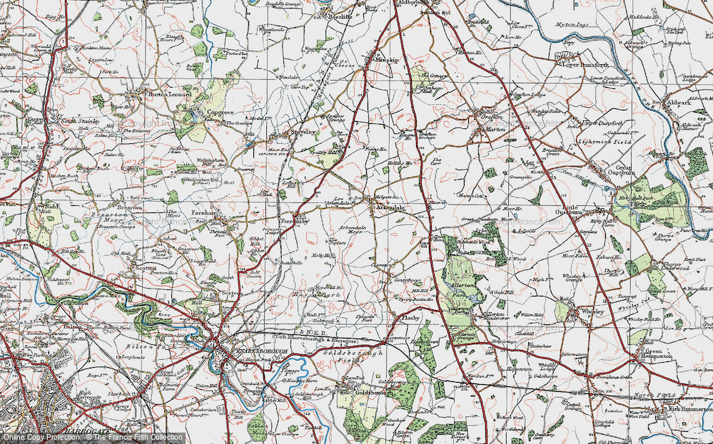 Old Map of Arkendale, 1925 in 1925