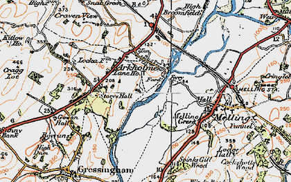Old map of Arkholme in 1924