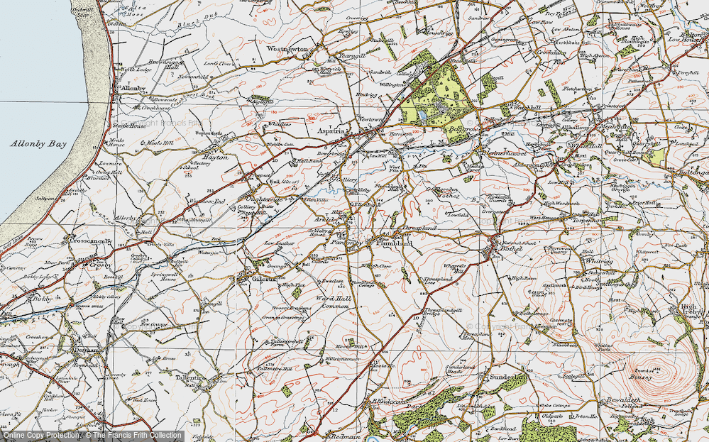 Old Map of Arkleby, 1925 in 1925