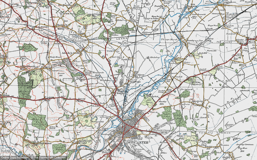Old Map of Arksey, 1923 in 1923