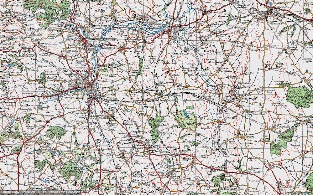 Old Map of Arkwright Town, 1923 in 1923