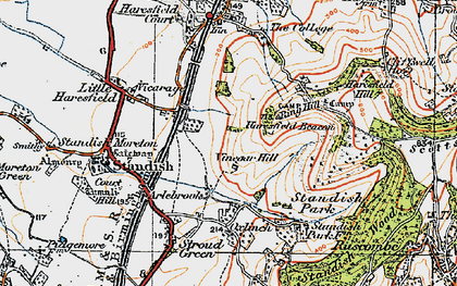 Old map of Arlebrook in 1919