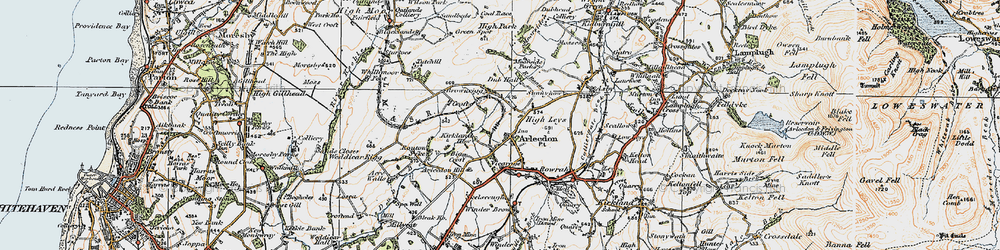 Old map of Arlecdon Hill in 1925
