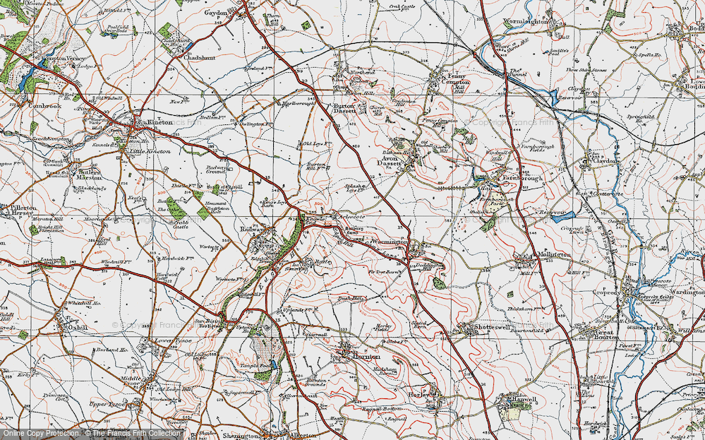 Old Map of Arlescote, 1919 in 1919