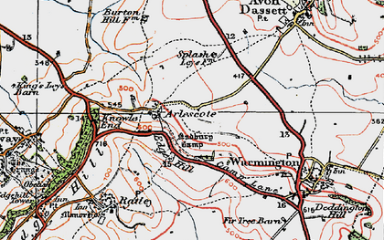 Old map of Arlescote in 1919