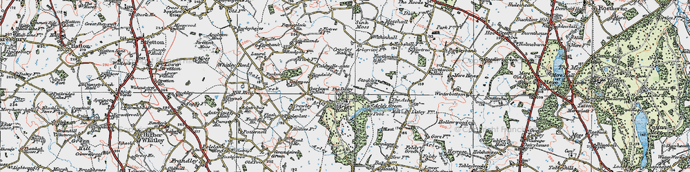 Old map of Arley Hall in 1923