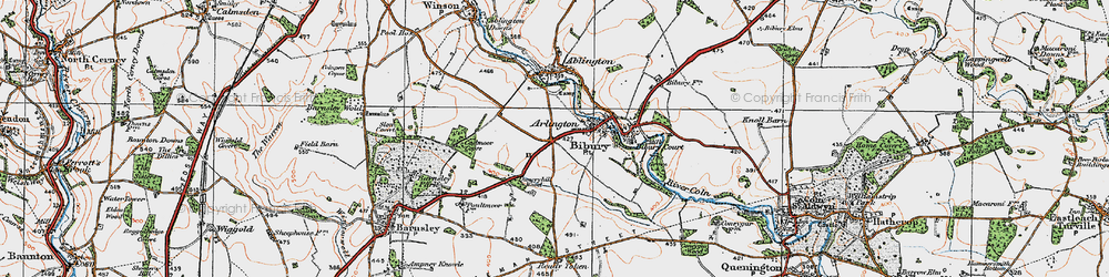 Old map of Arlington in 1919