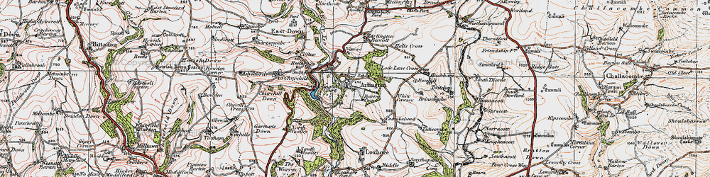 Old map of White Cawsey in 1919