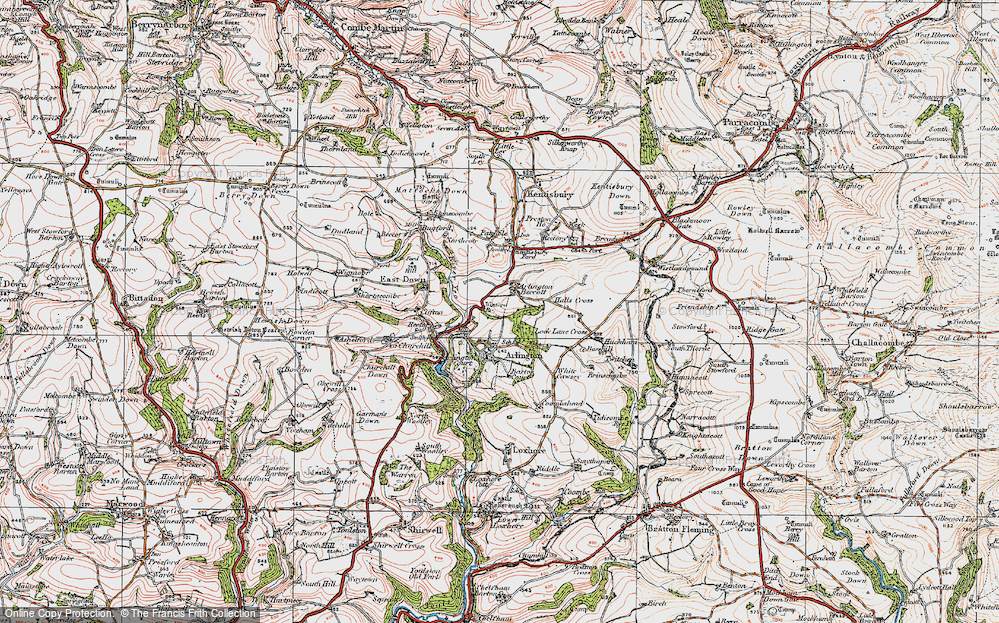 Old Map of Arlington Beccott, 1919 in 1919