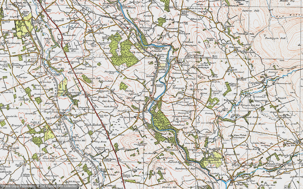 Old Map of Armathwaite, 1925 in 1925