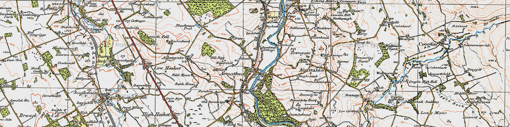 Old map of Armathwaite in 1925