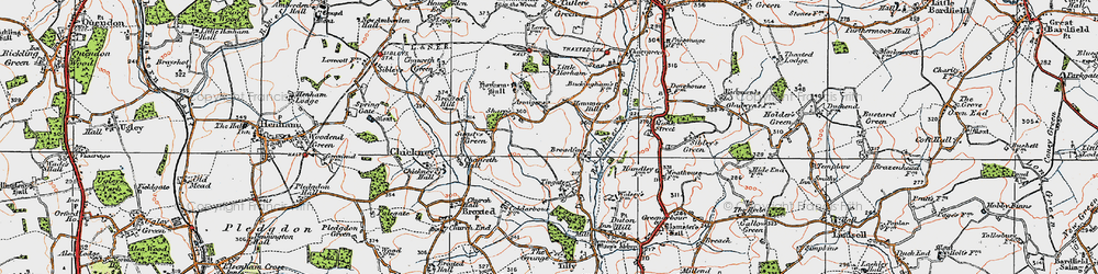 Old map of Armigers in 1919