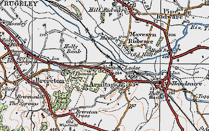 Old map of Armitage in 1921
