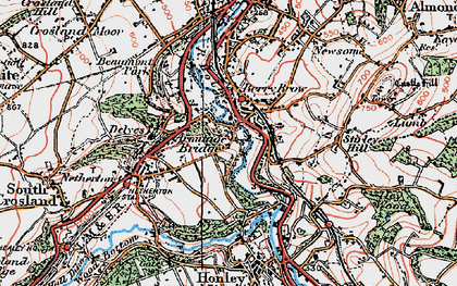 Old map of Armitage Bridge in 1924
